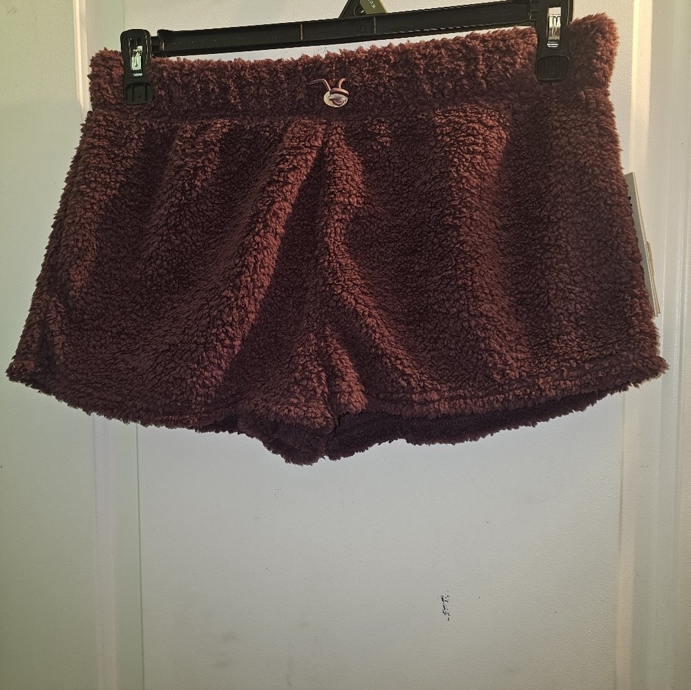 No Boundaries Plush Burgundy Shorts